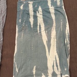 Blue Sky Green tie dye skirt